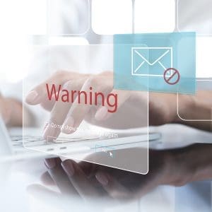 An image showing warning signs about on-line activity